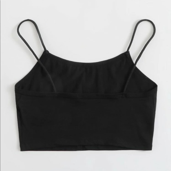 NWT Shein: Extra Large Baby Girl Black Strap Crop Tank - Picture 4 of 8